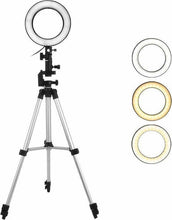 Cargar imagen en el visor de la galería, Aro de luz multitonalidad (luz fría, neutra o cálida) 26 cm