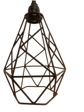 Cargar imagen en el visor de la galería, COLGANTE METALICO DIAMANTE MINI CON DISEÑO