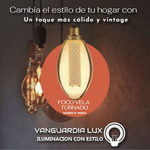 Cargar imagen en el visor de la galería, Foco Led Vintage Vela Tornado