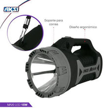 Cargar imagen en el visor de la galería, LINTERNA RECARGABLE BÚSQUEDA Y RESCATE 15 WATTS