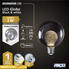 Cargar imagen en el visor de la galería, FOCO LED DECORATIVO NEGRO Y BLANCO