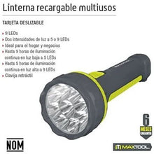 Cargar imagen en el visor de la galería, Linterna recargable multiusos de mano