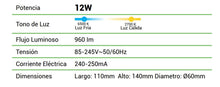 Cargar imagen en el visor de la galería, Led dirigible tipo Riel 12W Luz blanca
