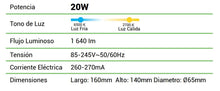 Cargar imagen en el visor de la galería, Led dirigible tipo Riel 20W en Luz blanca