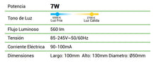 Cargar imagen en el visor de la galería, Led dirigible tipo Riel 7W Color blanco y Luz blanca