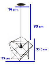 Cargar imagen en el visor de la galería, COLGANTE DOBLE CUBO INVERTIDO