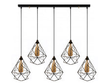 Cargar imagen en el visor de la galería, LÁMPARA COLGANTE CON 5 HERRERÍAS DE DIAMANTE