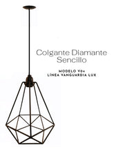 Cargar imagen en el visor de la galería, COLGANTE METALICO DIAMANTE SENCILLO