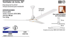 Cargar imagen en el visor de la galería, Ventilador de techo 56"