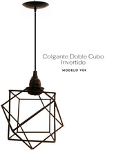 Cargar imagen en el visor de la galería, COLGANTE METALICO DOBLE CUBO INVERTIDO MINI