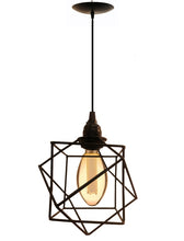 Cargar imagen en el visor de la galería, COLGANTE METALICO DOBLE CUBO INVERTIDO MINI