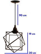 Cargar imagen en el visor de la galería, COLGANTE METALICO DOBLE CUBO INVERTIDO MINI