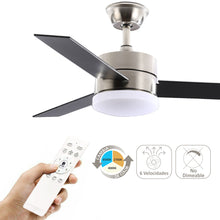 Cargar imagen en el visor de la galería, Ventilador de Techo 3 aspas Con Luz LED