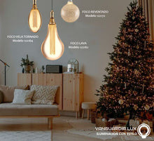 Cargar imagen en el visor de la galería, Foco Led Vintage Vela Tornado