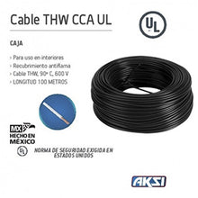 Cargar imagen en el visor de la galería, CAJA DE CABLE ELÉCTRICO CALIBRE 12 COLOR NEGRO