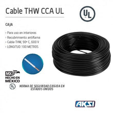 Cargar imagen en el visor de la galería, CAJA DE CABLE ELÉCTRICO CALIBRE 12 COLOR NEGRO