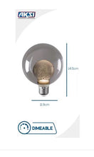 Cargar imagen en el visor de la galería, FOCO LED DECORATIVO NEGRO Y BLANCO