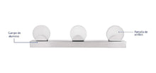 Cargar imagen en el visor de la galería, Arbotante Decorativo de LED para baño 3 spots