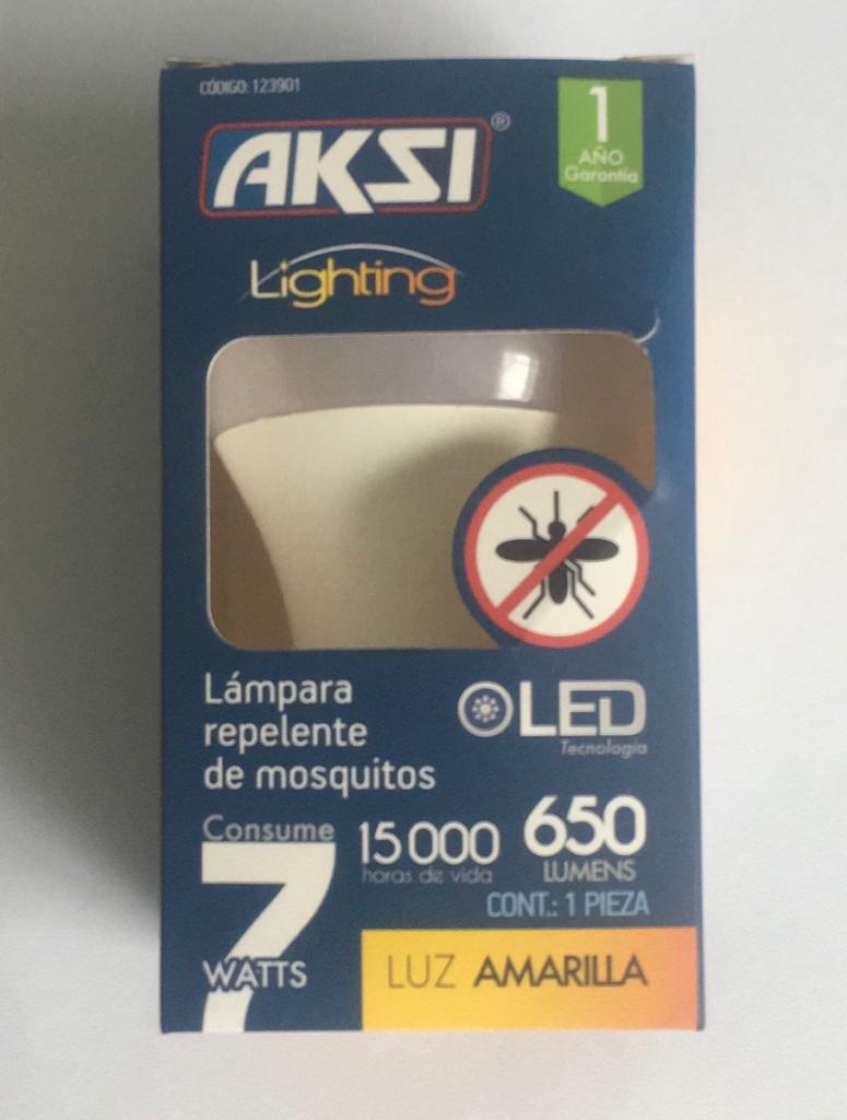 Foco led repelente de mosquitos AKSI A19 luz amarilla 1800K